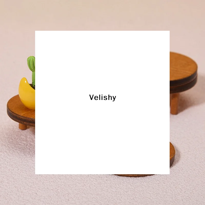 

Doll House Accessory Gift 1:12 Dollhouse Miniature Mini Wooden Magnetic Round Table Coffee Table Simulation Table Furniture Toys