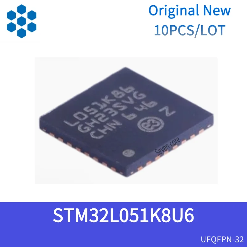 

Original New 10pcs/lot STM32L051K8U6 UFQFPN-32 ARM Cortex-M0+ 32-bit Microcontroller -MCU