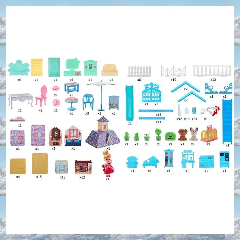 

L81A 2025-Play House Children's House Villa House Girl Princess Gift Box Castle DIY Game Gift