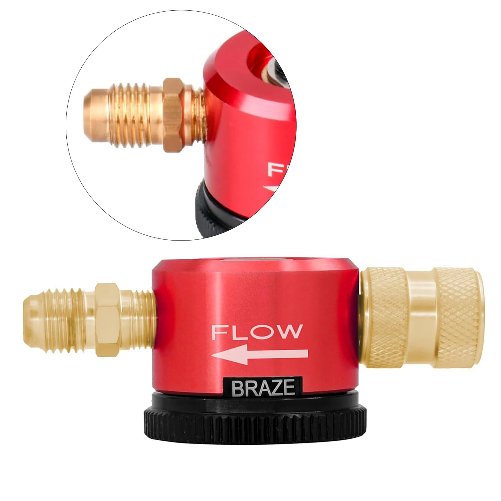 Nitrogen Purge Tool 1/4 Inch Connector Nitrogen Gas Regulator Brazing Tool for HVAC Equipment