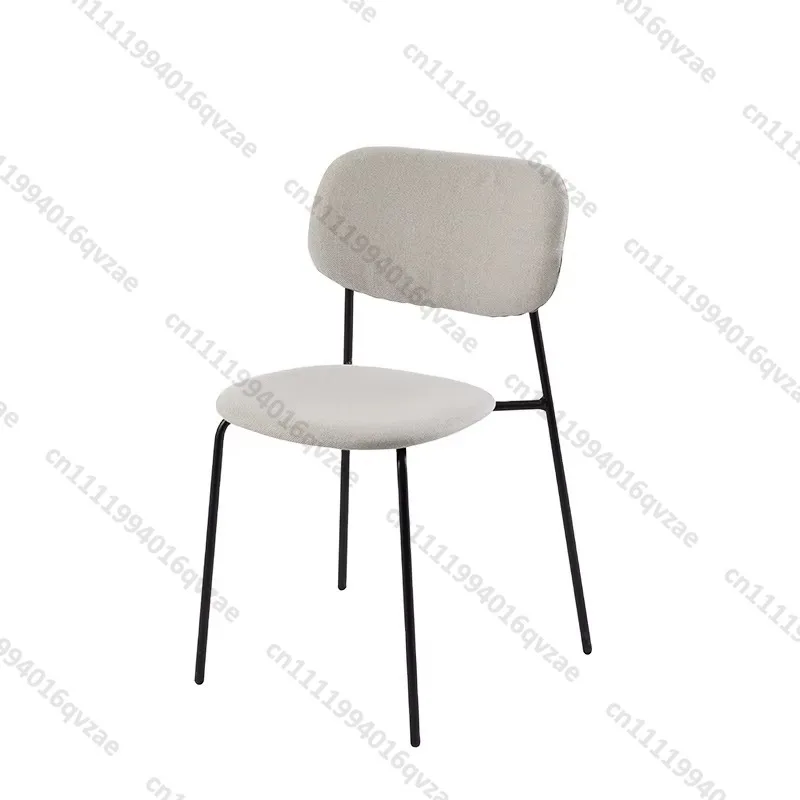 Velvet Backrest Meal with Metal Legs Light Home Furniture