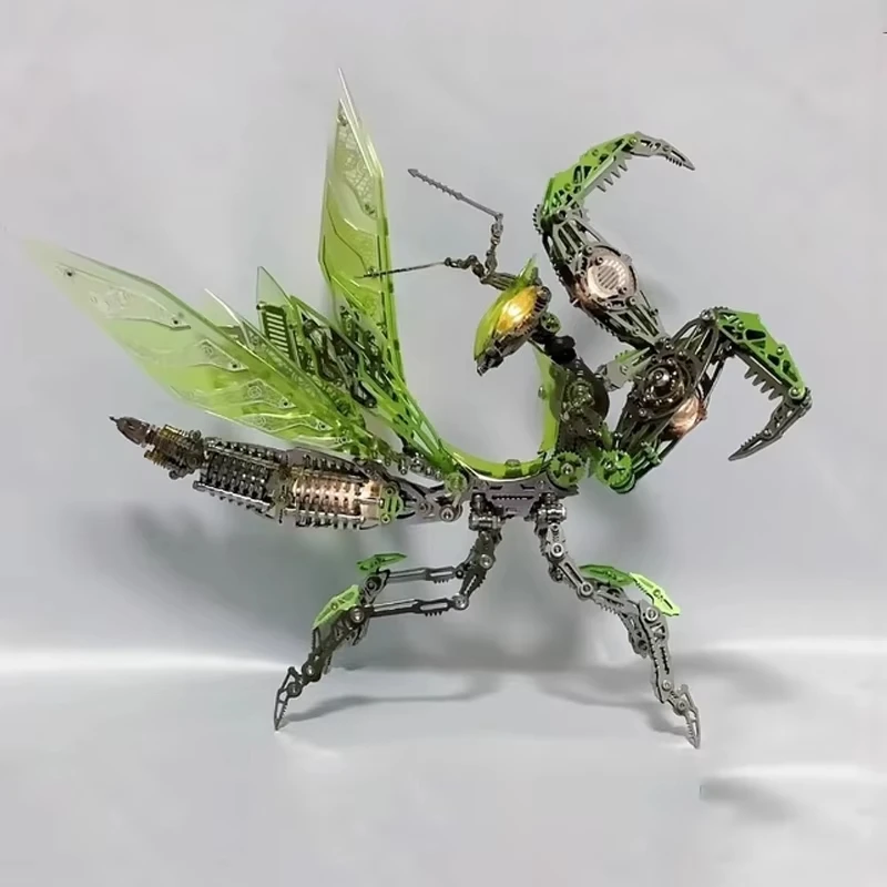 DIY المعادن 3D الميكانيكية الصلاة السرعوف التجمع آلة لعبة مجسمة الصبي هدية عيد ميلاد اليد خياطة التماثيل الإبداعية