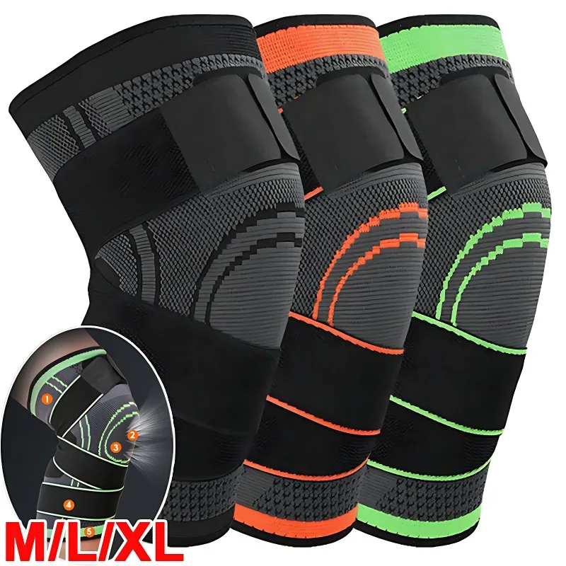 1Pc Knee Pads Braces Sports Support Kneepad Men Women for Arthritis Joints Protector Fitness Compression Sleeve Accessories