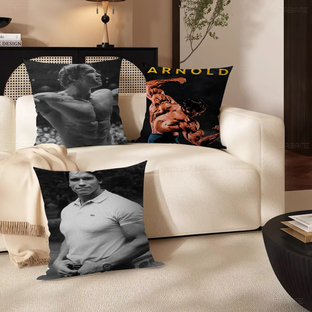 Arnold Schwarzenegger Fitness Decorative Room Aesthetics Pillow Case Home Decor Bedroom Sofa Bed Couch Pillow Cover 45x45