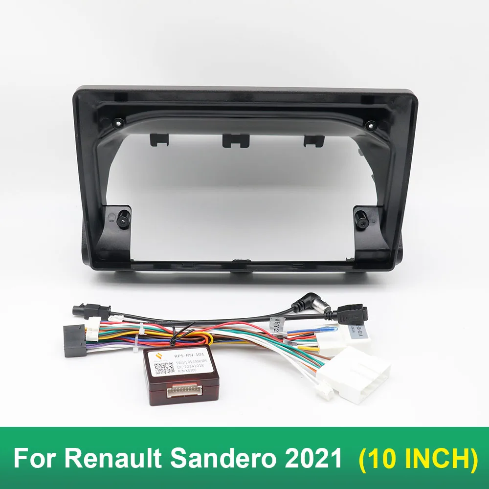 10 Inch Car Frame Fascia Adapter Canbus Box Decoder Android Radio Dash Fitting Panel Kit For Renault Sandero 2021 LHD