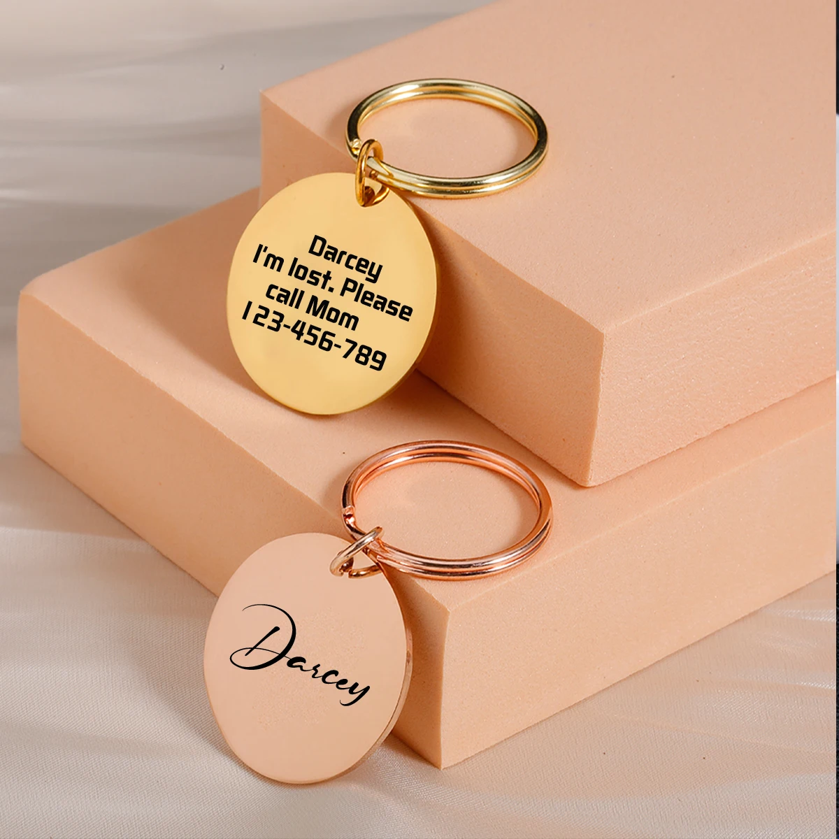 1 pieza de etiquetas creativas con letras geniales, personalizadas con nombre y texto, etiquetas grabadas para gatos, etiquetas de identificación personalizadas para perros, etiqueta de collar con nombre para mascotas