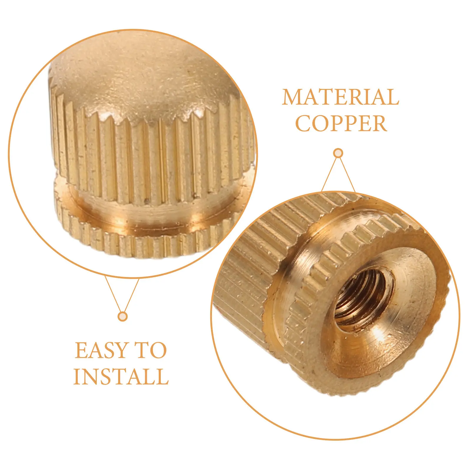 15Pcs Lamp Finial Nut Caps M4 Threaded Pure Copper Light Fixture Ceiling Light Screws Lampshade Replacement Nuts