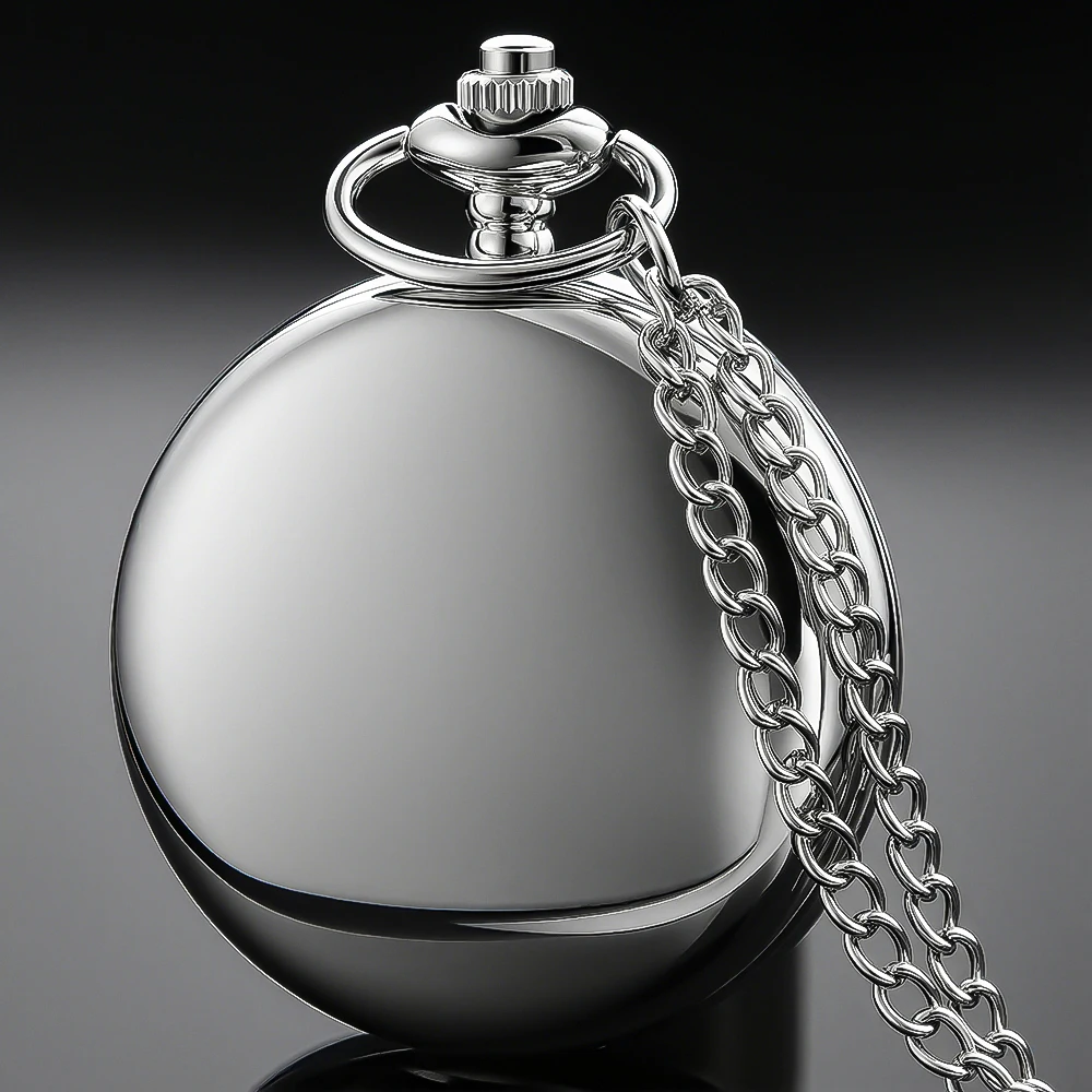 الفضة السلس ساعة جيب كوارتز السماء المرصعة بالنجوم خمر ساعة الجيب قلادة قلادة مجوهرات اكسسوارات هدايا Reloj De Bolsillo