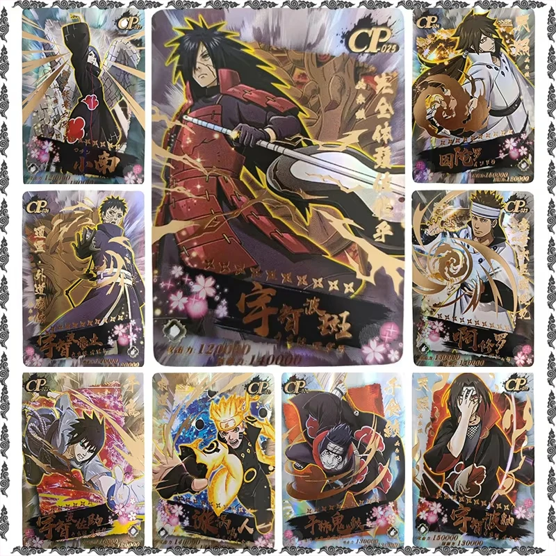 Anime NARUTO Rare CP Refraction Foil Uchiha Itachi Hoshigaki Kisame Konan Pain Toys for man Collectible Cards Birthday Present
