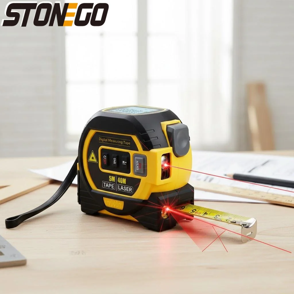 

Лазерная рулетка 3-в-1: 40м/60м, инфракрасный дальномер, высокоточный измерительный прибор