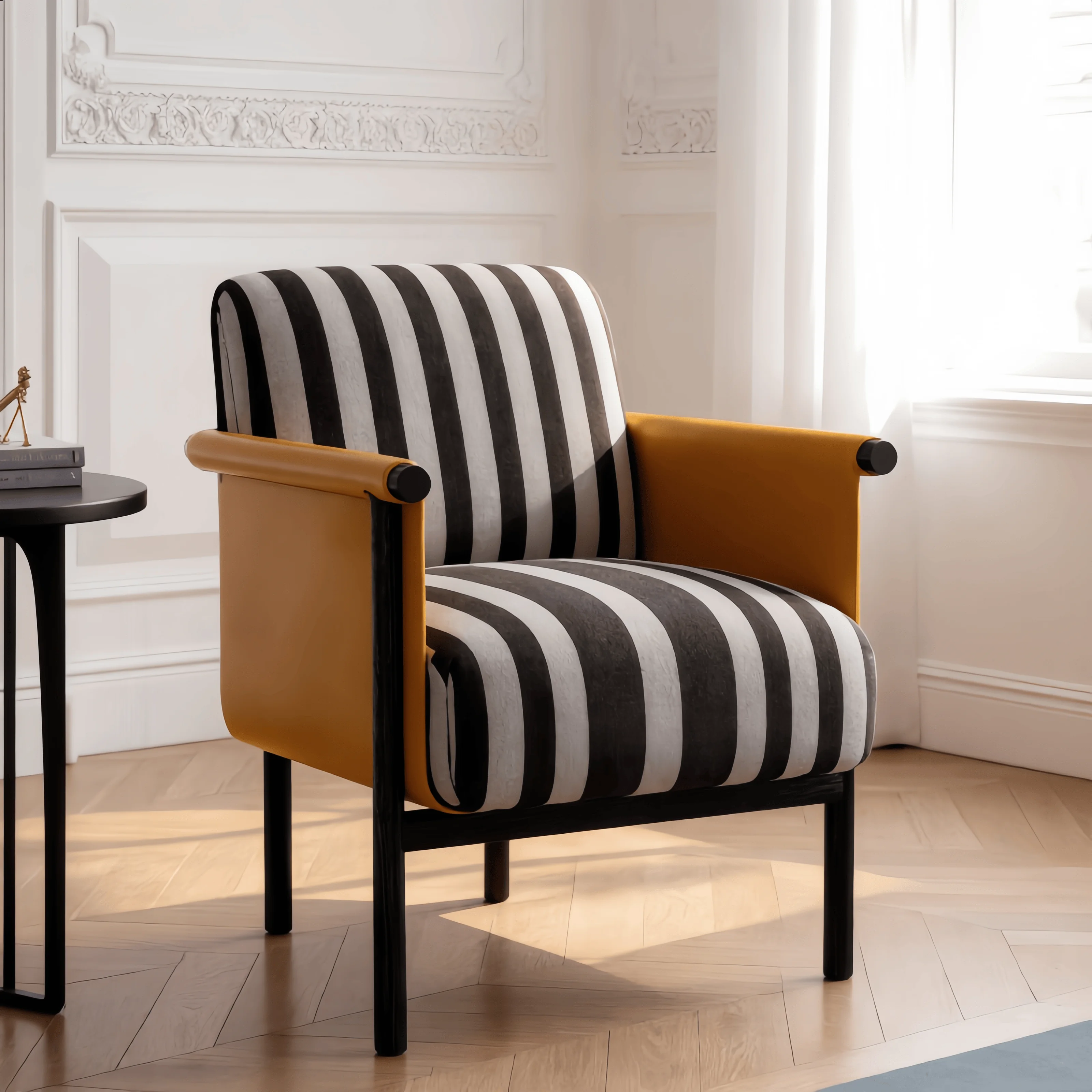 Eco-Friendly Golden Teak Leisure Sofa Chair Modern Hotel Home Office Living Room Bedroom Hospital Dining Room Furniture