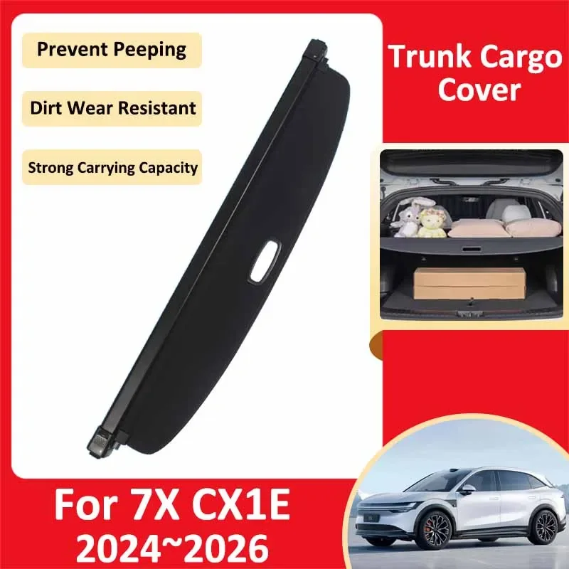 

Car Trunk Curtain For Zeekr 7X CX1E 2024 2025 2026 Luggage Storages Adjustable Partition Protective Privacy Cover Accessories