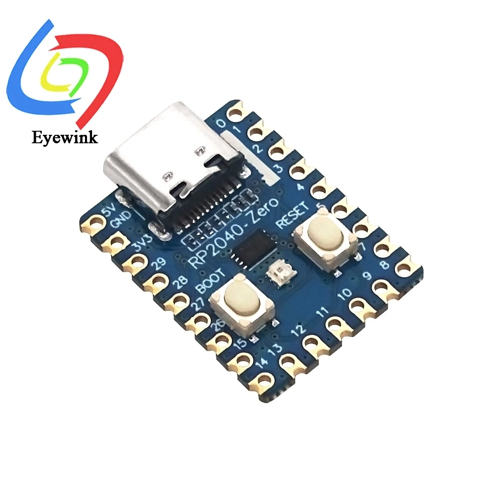 Raspberry Pi RP2040 Zero Микроконтроллер PICO Модуль макетной платы Двухъядерный процессор Cortex M0 + 2 МБ Flash
