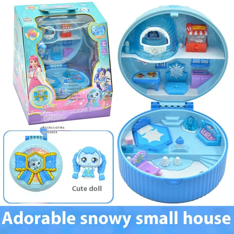 

Новые замечательные и милые волшебные фигурки ключей, роскошный волшебный ключ, коробка сокровищ, игрушка, дом на льду и снегу, детский подарок для маленькой девочки