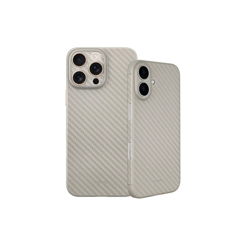 

KZDOO Aero Carbon Fiber Pattern Anti-scratch Back Case Ultra Thin 0.3mm Thickness PP Case for iPhone16/16 Plus/16 Pro/16 Pro Max