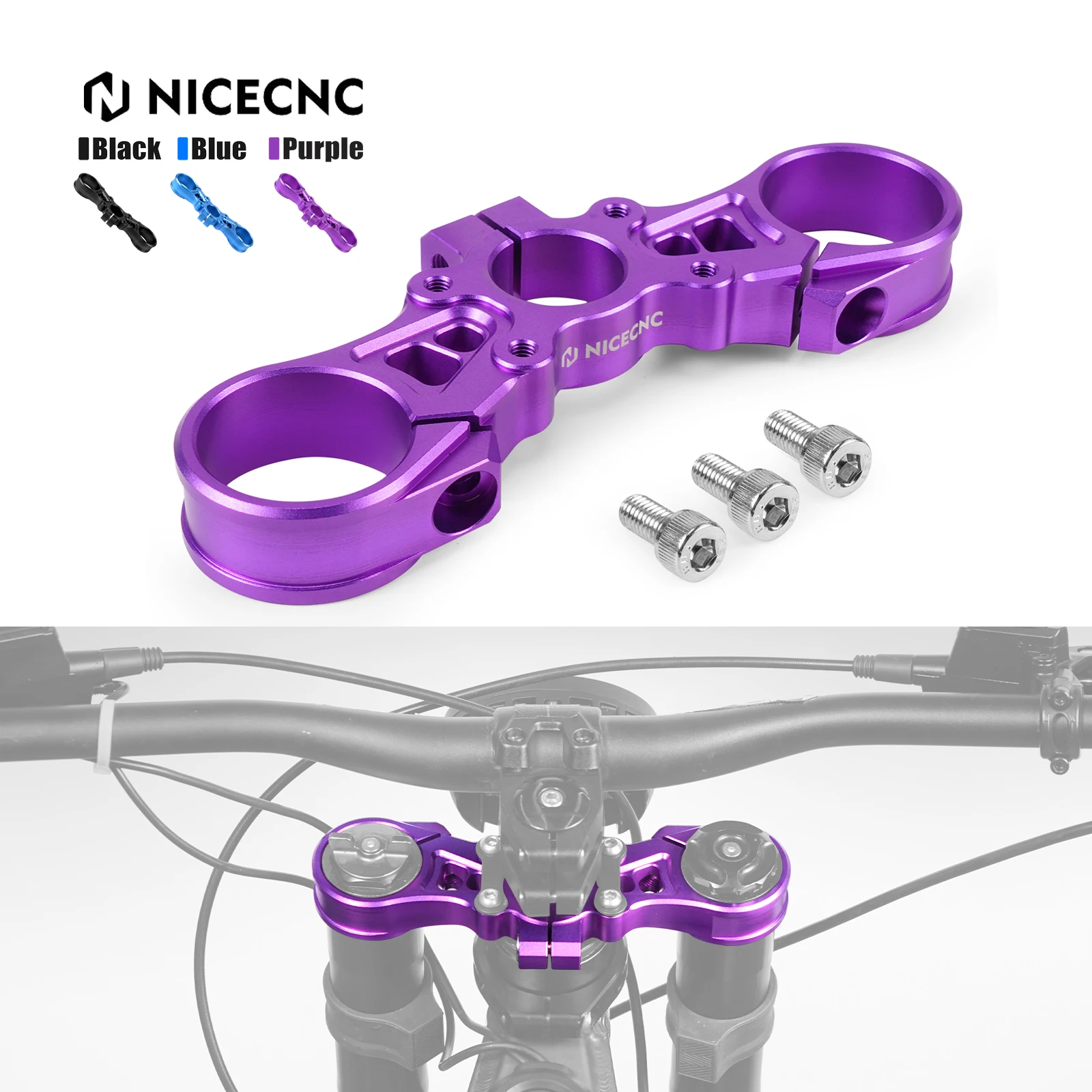 

NiceCNC For Surron Light Bee X Sur-Ron Light Bee S Upper Triple Clamp Top Link Plate Bracket Kit Electric Dirt Bike 2023 2024