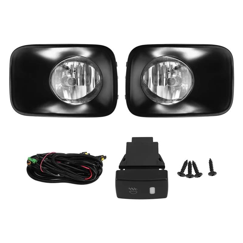 

A58X-Car For Honda Pilot 2009-2015 Front Fog Light Assembly With Halogen Bulbs H11 Harness Switch Upgrade Kit 1 Set