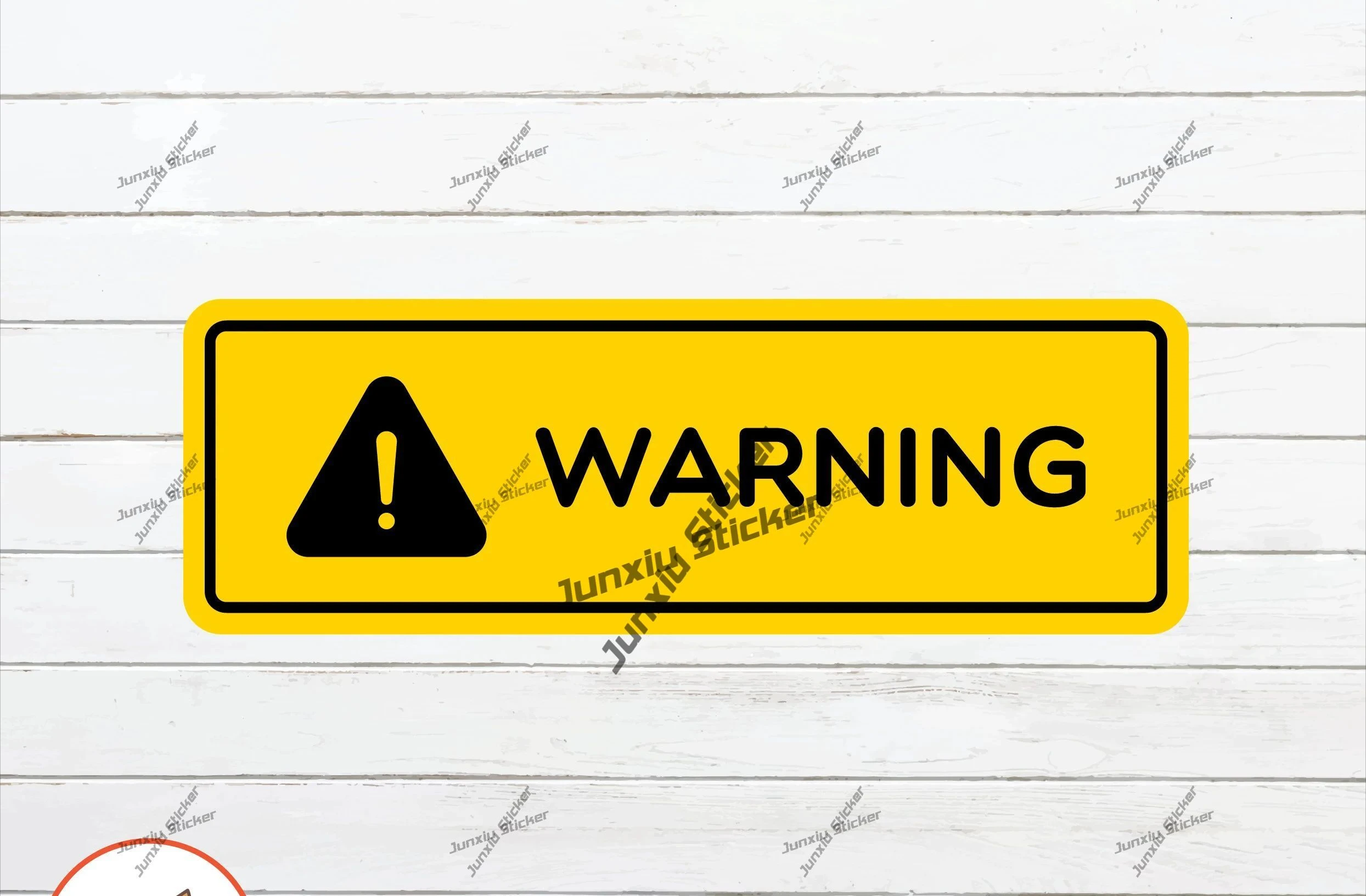 

Warning Sign Decal Vector Warning Sign Scratch-Proof Exterior Waterproof Decal Decoration UV Protected for Car Bike Bumper