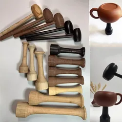 Pottery Purple Clay Pot Special Tools Wooden Hammer/Top Column DIY Ceramic Teapot Support Column Sculpture Seal Making Tools