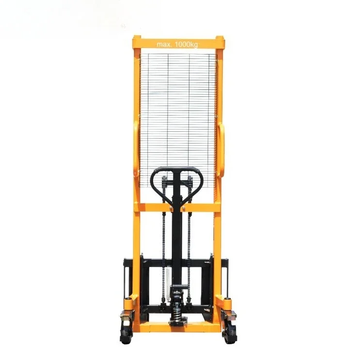 Manual hydraulic forklift, stacker, small loading and unloading truck, lifting and handling logistics, warehousing forklift view 5