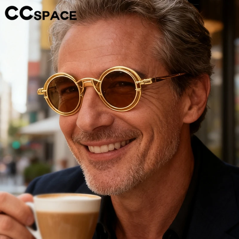 Metal Rotundity Punk Sunglasse - Fashion Men Vogue บทวิจารณ์และราคา