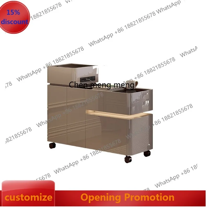 

Movable living room light luxury high-end side small coffee table new partition storage cabinet