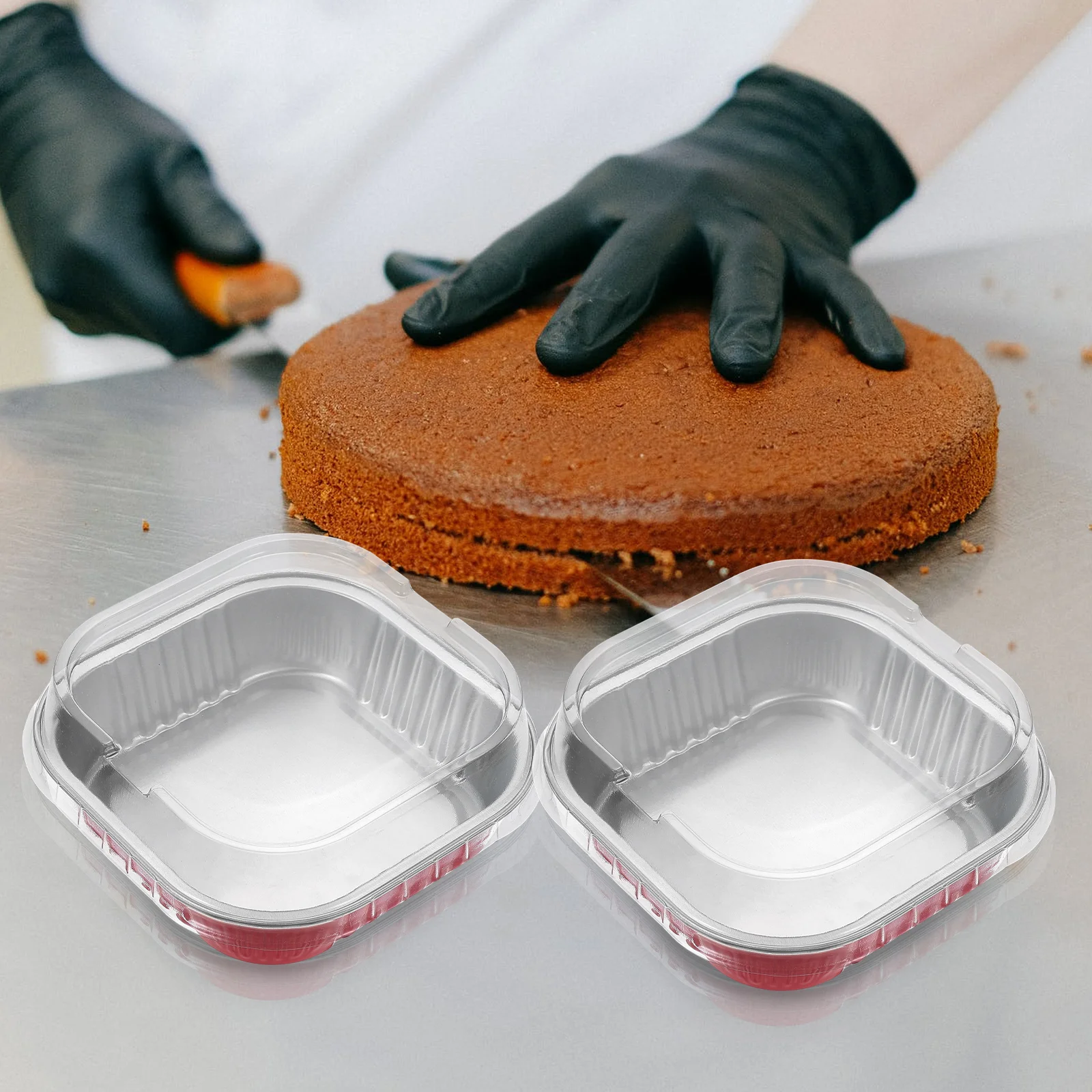 

20 set Baking Boxes Household Pudding Cups Multi Function Cupcake Containers Aluminum Foil Mini Baking Molds for Jelly Desserts