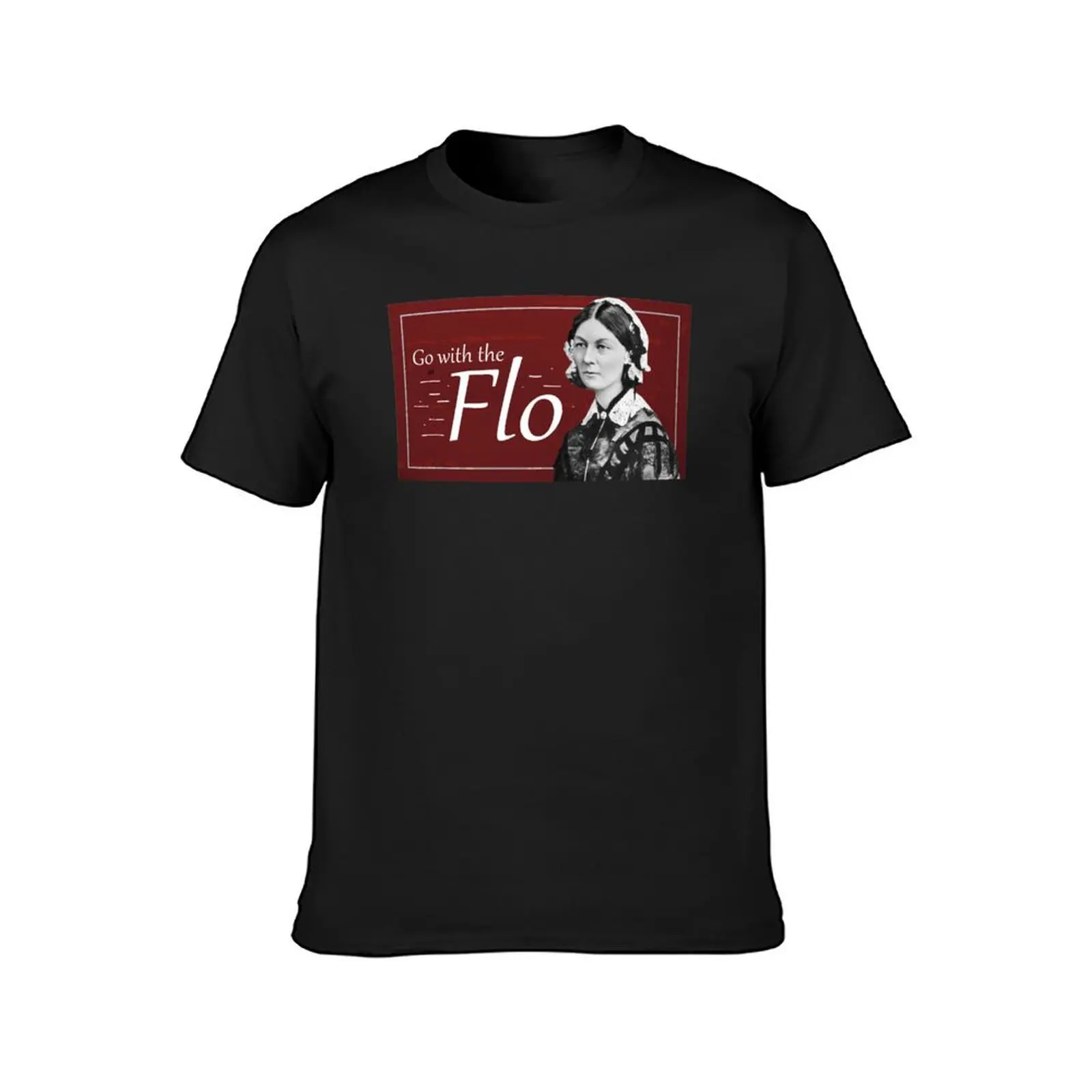 Go with the Flo Florence Nightingale T-Shirt plus size tops customizeds anime clothes Men's t-shirt