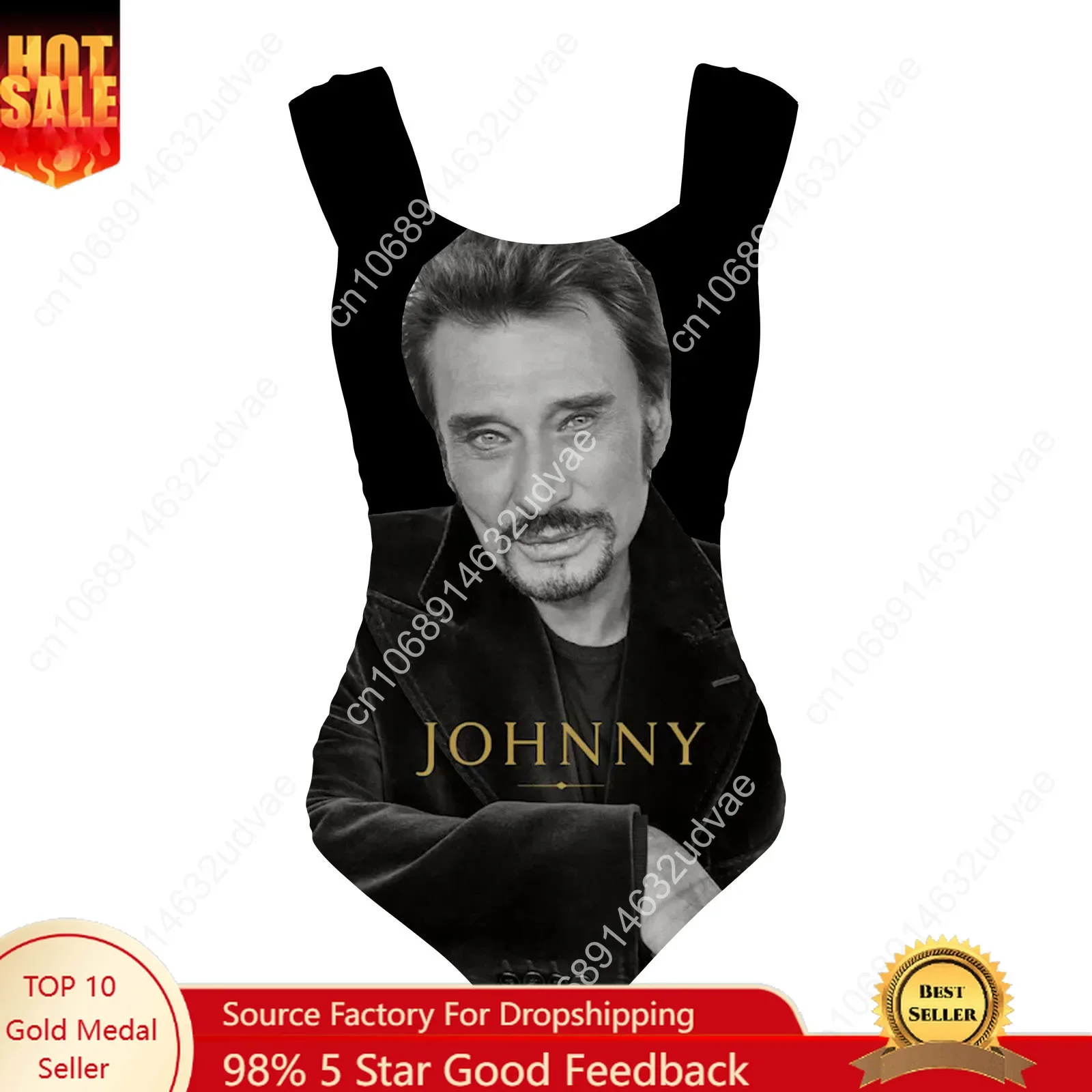 

Женский купальник с широкими бретелями Johnny Hallyday, персонализированный, для вечеринок у бассейна, сексуальное бикини, пляжная одежда на заказ