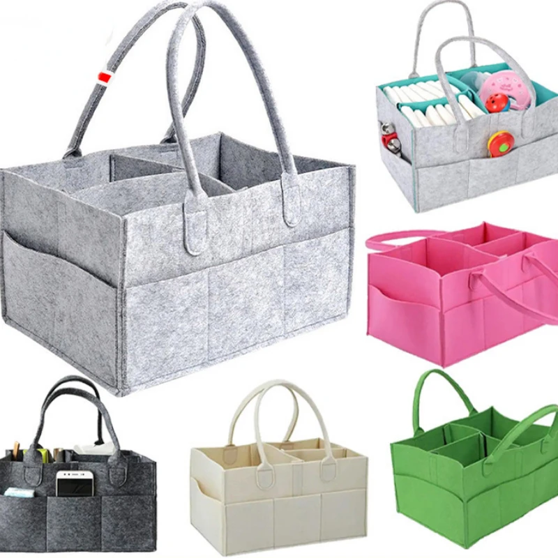 Children's Felt Diaper Storage Bag Baby Miscellaneous Toys Diapers Large Capacity Felt Diaper Bag