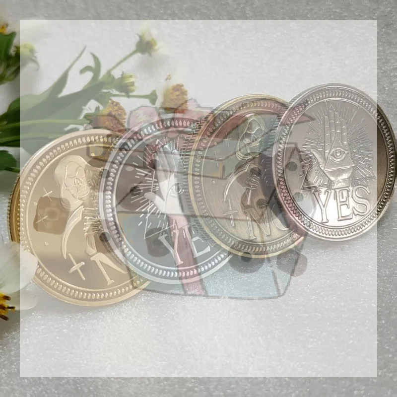【CC】Vintage Yes/No Decision Coin Dual Sided Engraved For Party Games Decision Making Gifts Collection