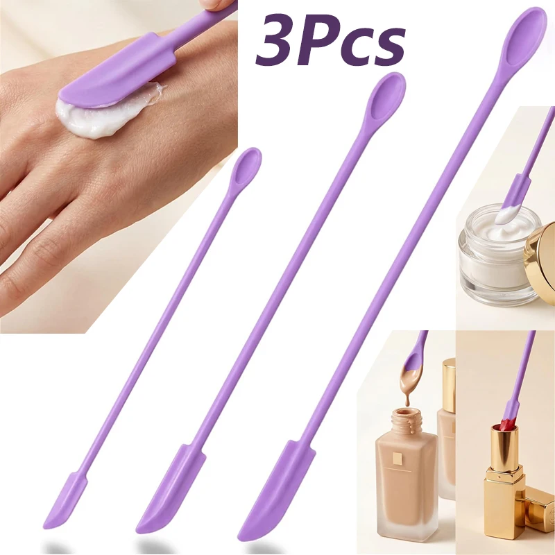 3Pcs/Set New Silicone Empty Bottle Scraper With Black Scraper, Foundation Scraper, Tiny Lotion Jar Scraper to Get Last of Makup