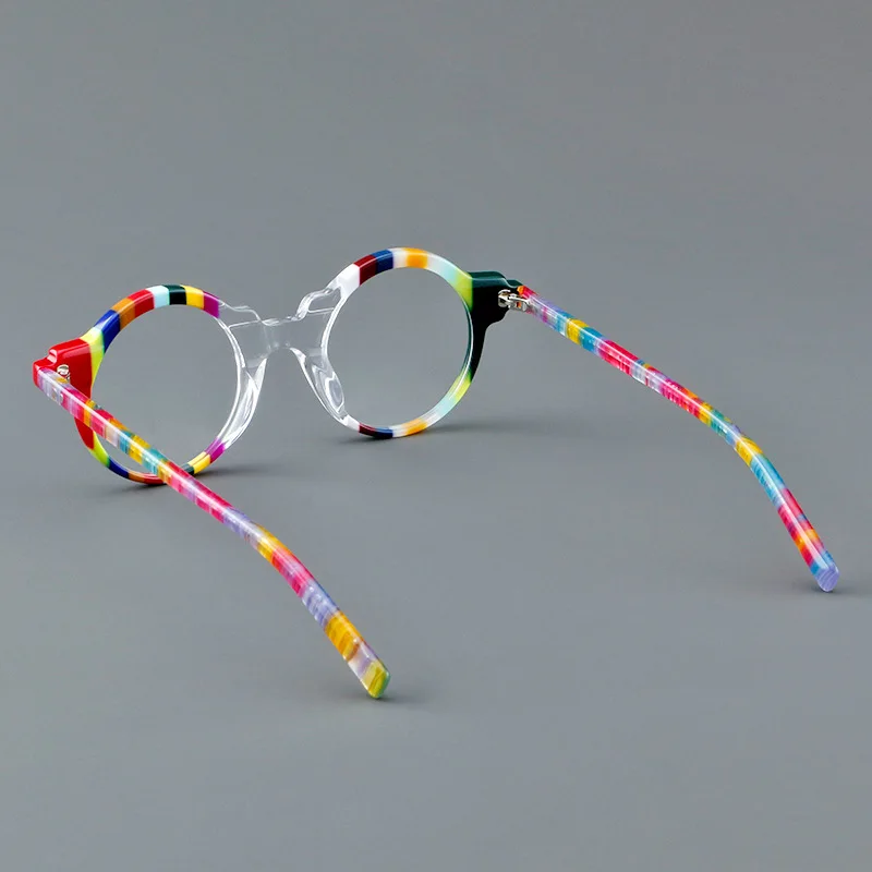 Vcka vintage acetat myopie brille rahmen runde frauen männer benutzer definierte optische rezept brillen luxus brillen-0,5 bis-10 – Detail 11