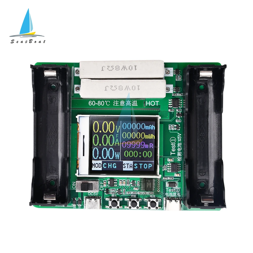 Display LCD/LED Tester di capacità della batteria digitale MAh MWh per modulo di rilevamento della banca di alimentazione della batteria al litio