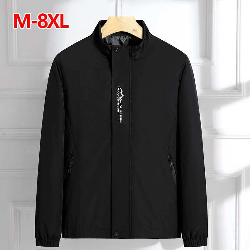 2024 Mens Spring Autumn Bomber Jackets Mens Business Causal Plus Size Baseball Coats Stand Collar Windbreaker Outwear M-8XL