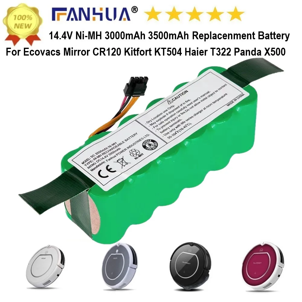 

14.4V Ni-MH Battery for Eje KK8 midea MR04 VCR15 VCR16 Robotic Vacuum Cleaner/Dibea X600 X900 Robotic Vacuum cleaner