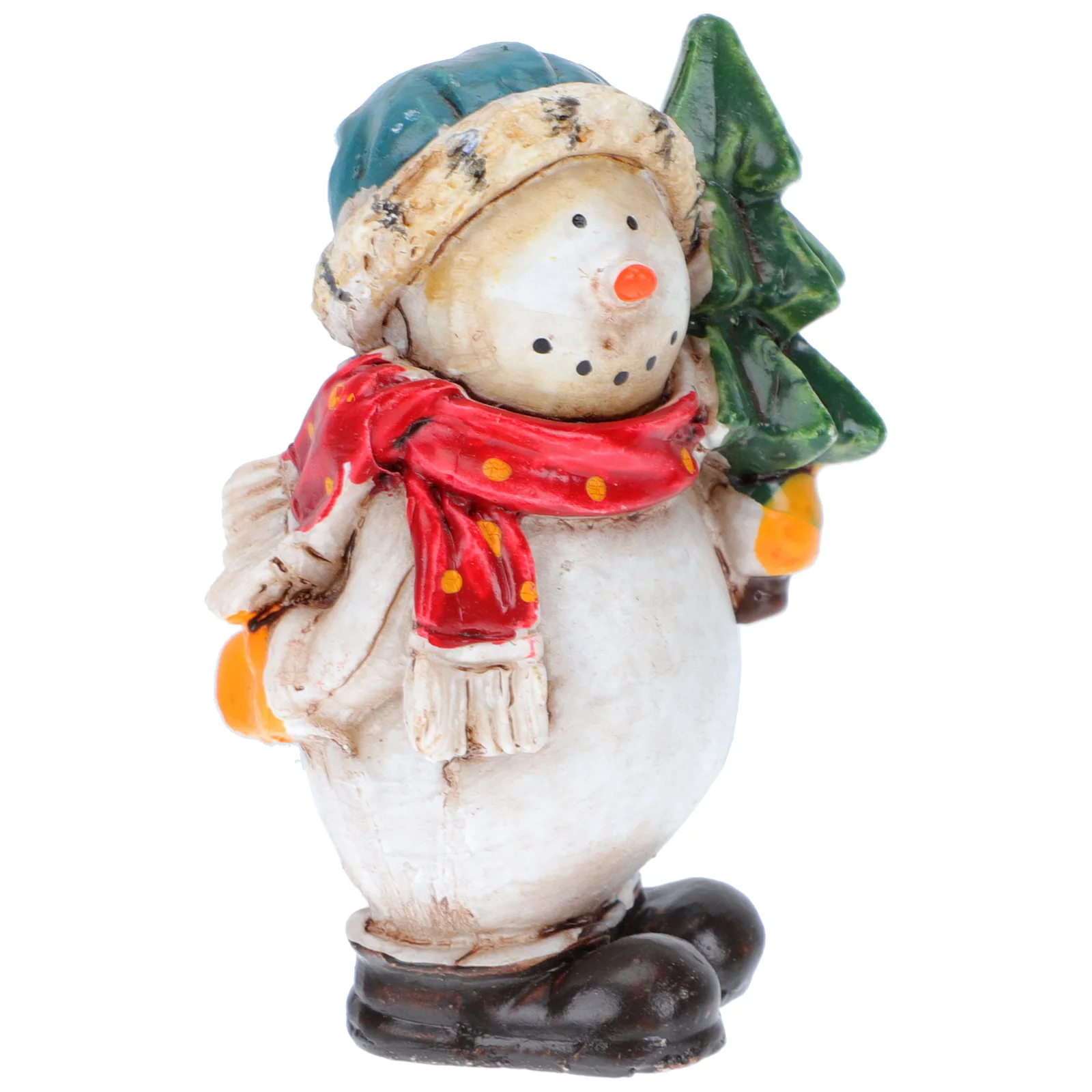 1Pcs Resin Snowman Adornment Xmas Desktop Decoration Christmas Small Home Table Adornment Xmas Decor Snowman Ornament