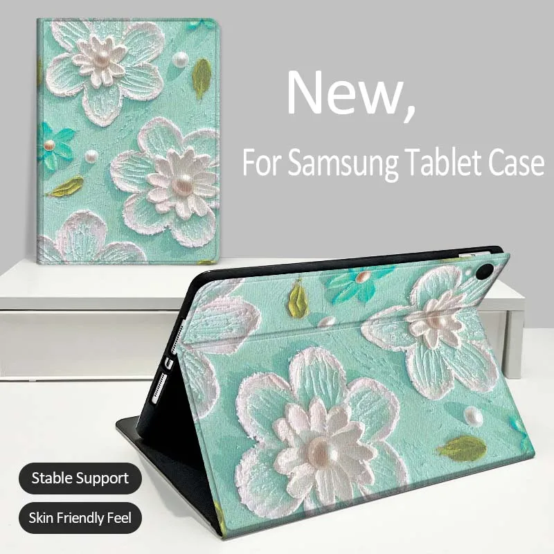

Luxury Colorful Flowers For Samsung Galaxy Tab A A7 A8 A9 A11 S6 S11 Lite Plus 10.1 10.4 10.5 Inch 2022 2025 Tablet Case