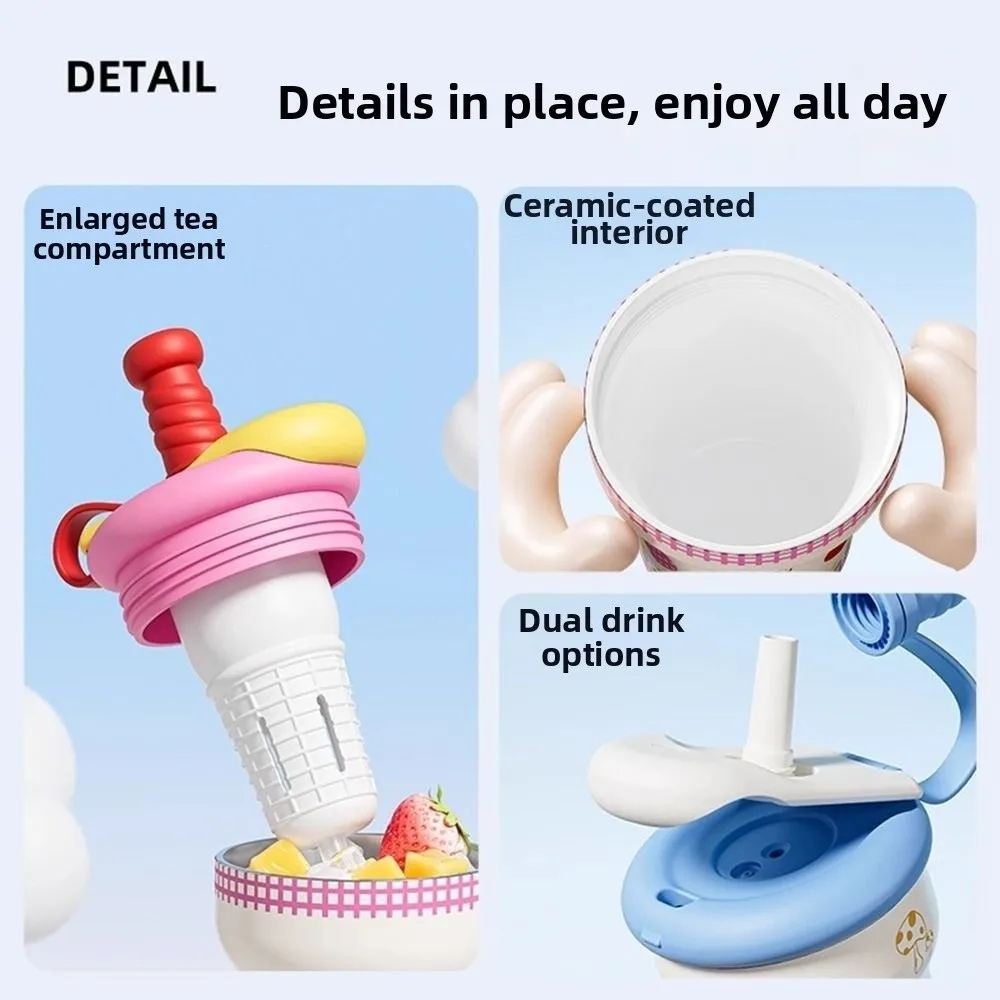 

Portable Ceramic Coated Liner Insulated Cup 316 Stainless Steel 700ML Thermos Cup Double Drink Coffee Cup Travel