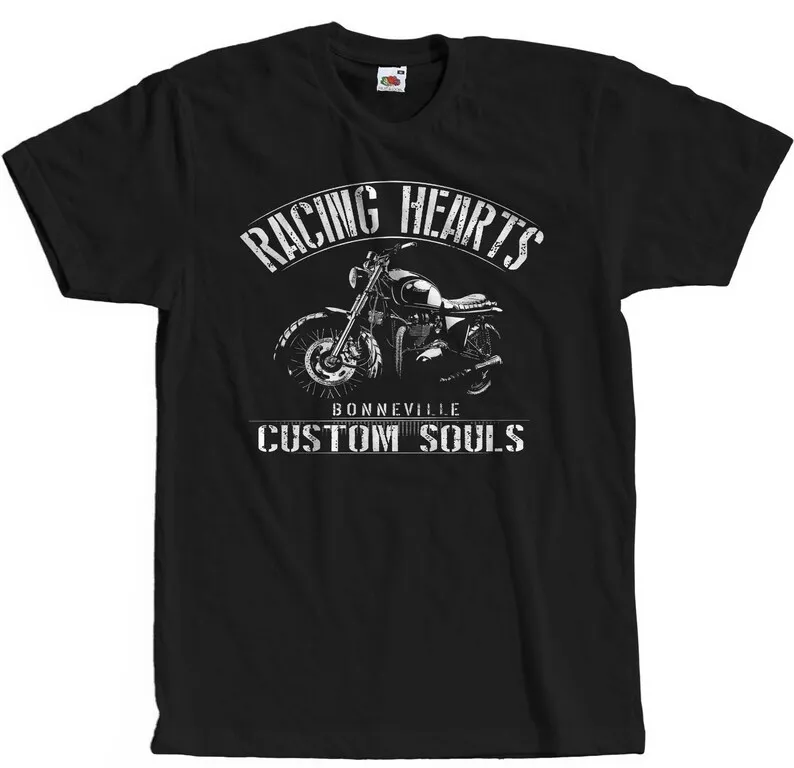 

Racing Hearts Custom Souls T-Shirt for Classic Motorcycle Bonneville Fans Tank Top