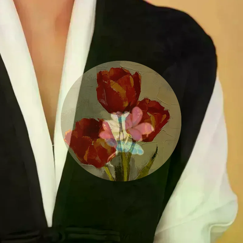 &Fashion Enamel Plants Lotus Flower Brooches Pins For Women Clothing Coat Accessries Gifts