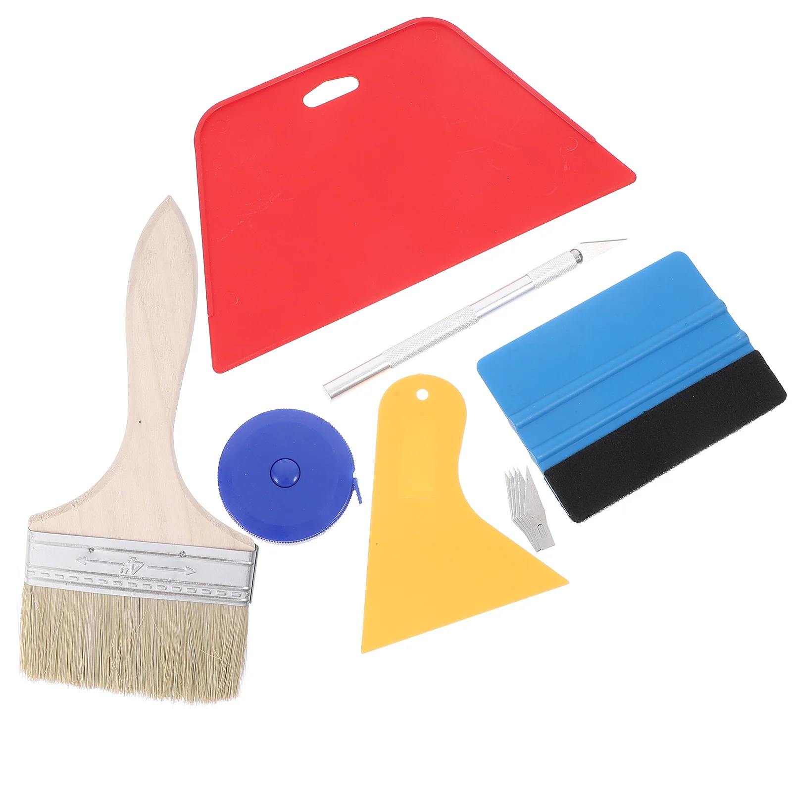 

1Set Vinyl Tool Kit Wallpaper Smoother Scrapers Blades for Window Film Automotive Wallpaper Vinyl Application Tools