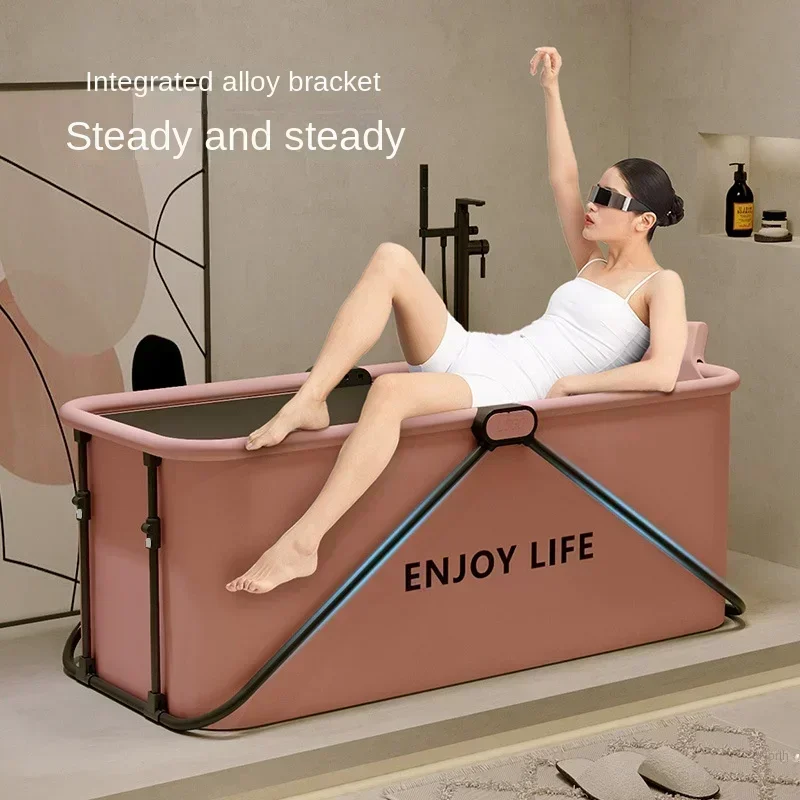 Portable Large Foldable Bathtub for Adults and Children 1.2/1.5m Full Body Soaking Tubs Household Shower Artifact Inflatable