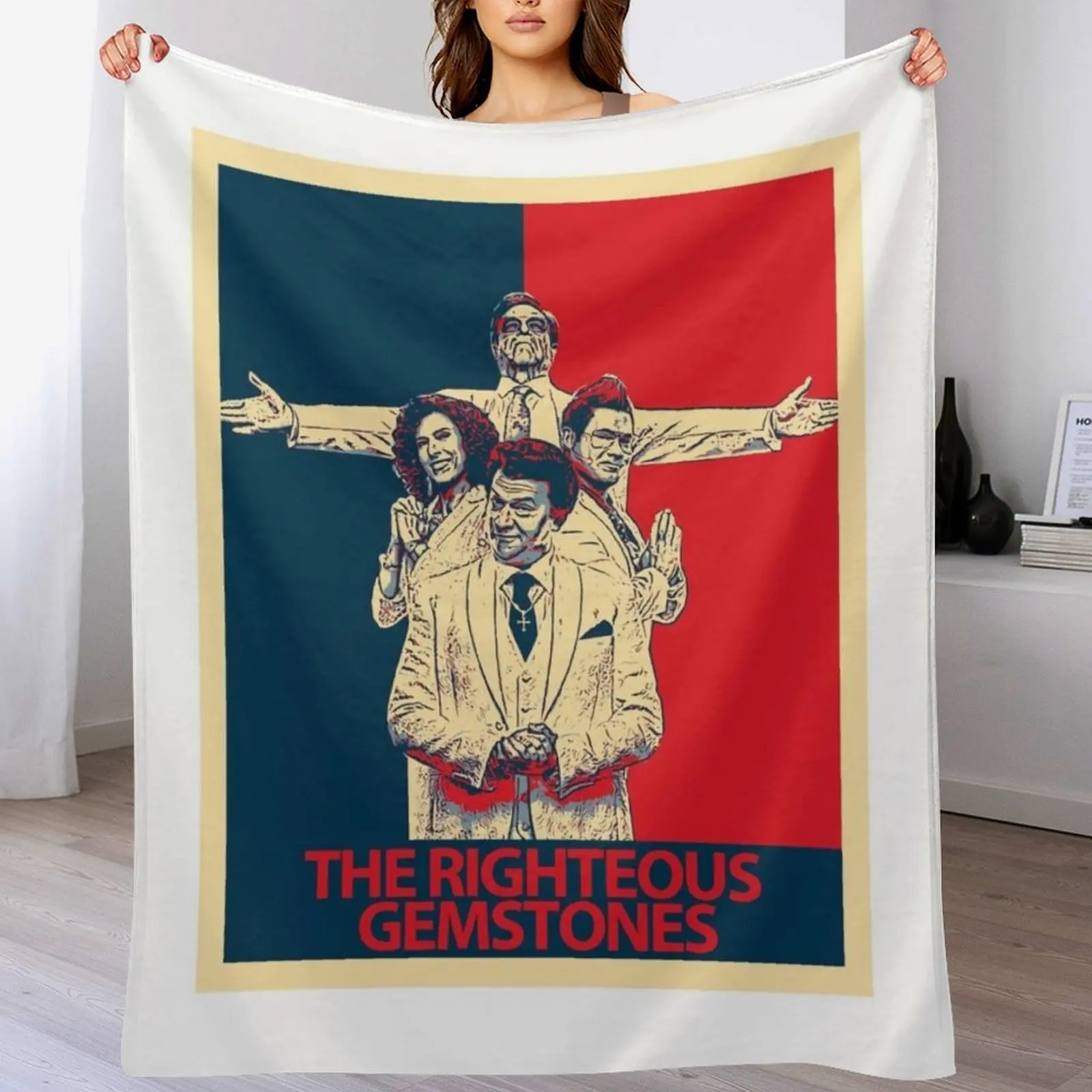 

righteous gemstones trending artwork Throw Blanket Bed covers For Sofa Thin Decoratives Plaid Blankets
