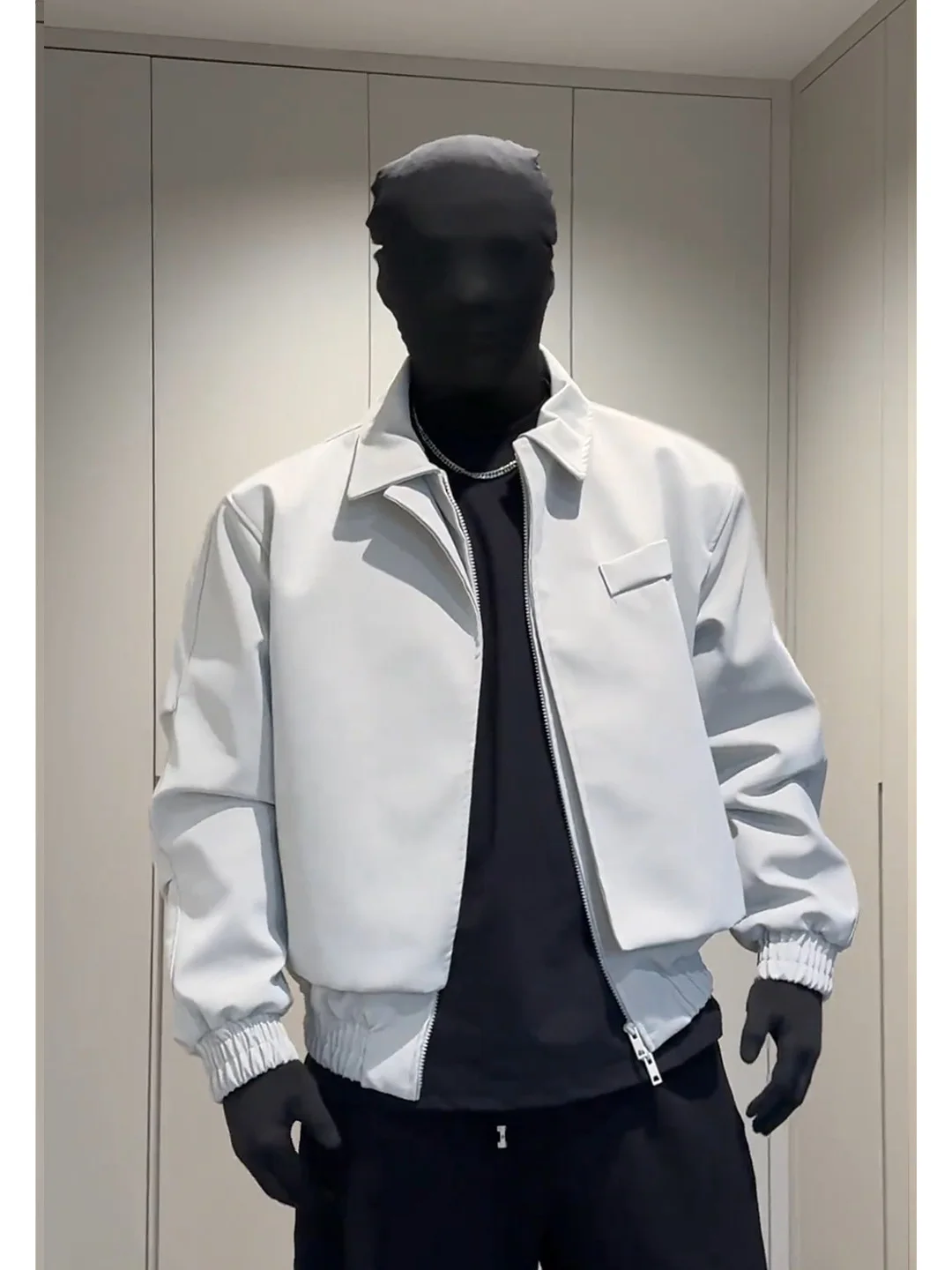 

Кожаный Jaet с мягкой подкладкой в американском стиле ретро, отложной воротник, мотоциклетный бейсбольный костюм Haome Pilot Jaet