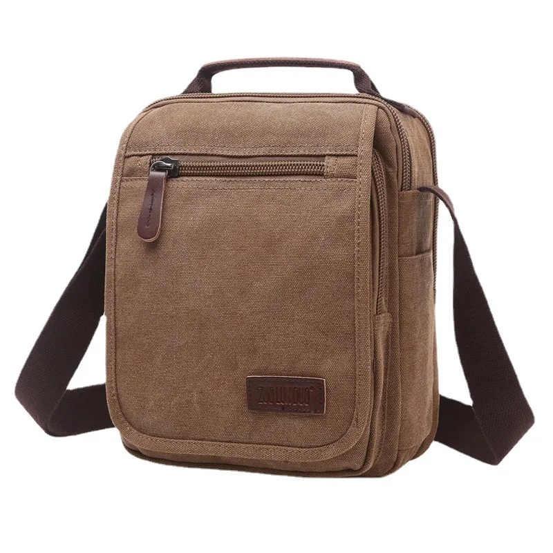 

Nesitu High Quality Vintage Casual Black Grey Coffee Khaki Blue Green Durable Canvas Women Men Shoulder Messenger Bag M8858