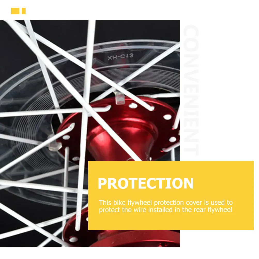 

2pcs Transparent Flywheel Guard For Bike Lightweight Plastic Rear Hub Protector Dirt-Proof Cover For Mountain Road Bicycle