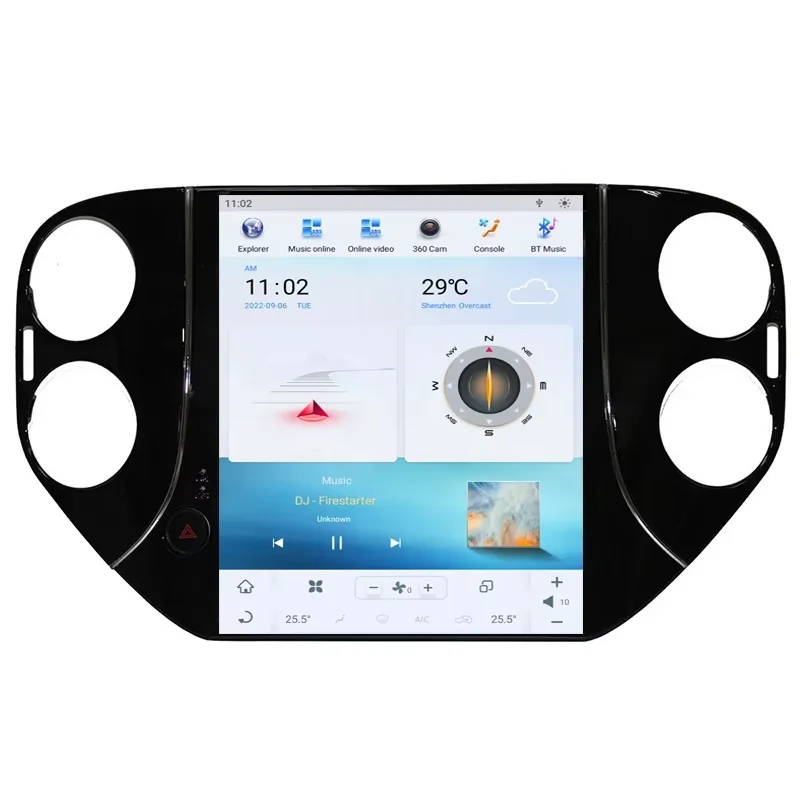 أندرويد 13 شاشة راديو السيارة ل Volkswagen VW Tiguan 2010 2011 2012 2013 2014 2015 2016 اللاسلكية Carplay ستيريو رئيس وحدة GPS