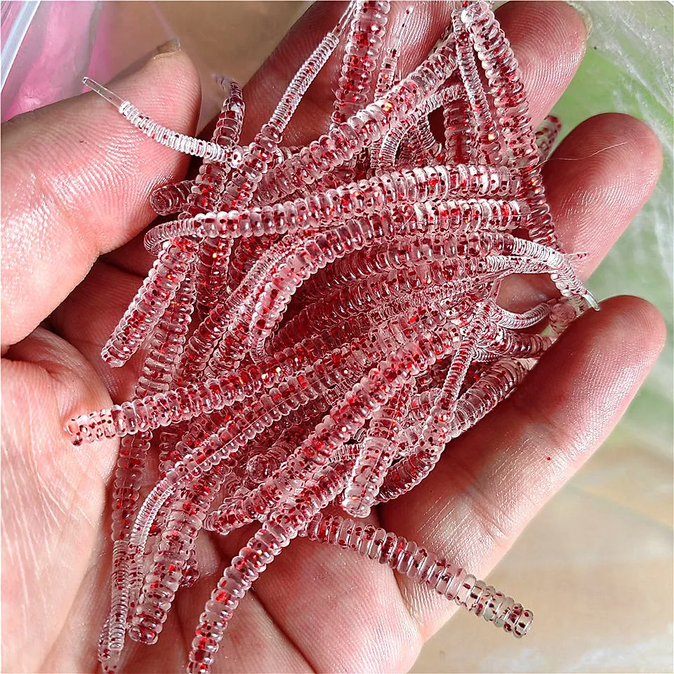 30PCS/BOX Fishing Lure  50mm/60mm 0.3g/0.45g AJING Needle tail Soft Lure Rockfish Ocean Rock Bait Luminous Artificial Bait