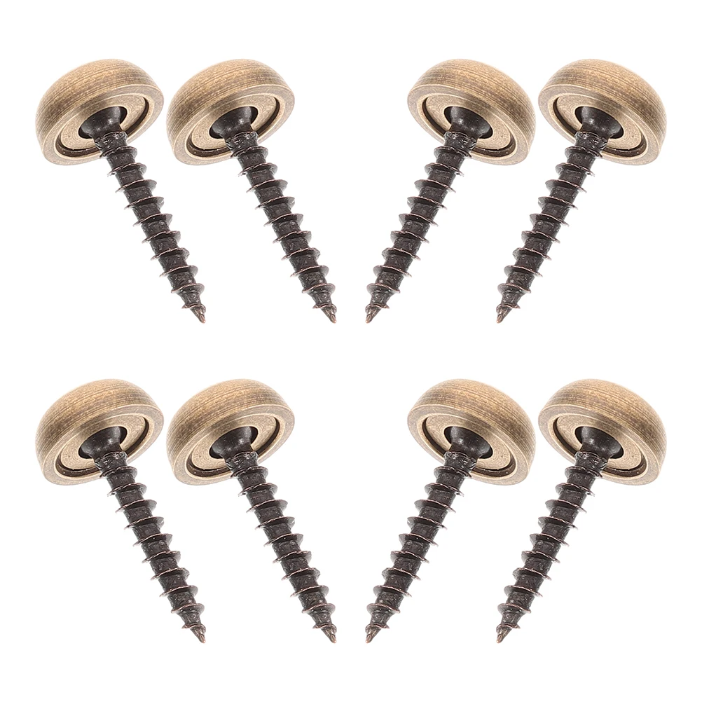 

8pcs Decorative Cap Screws 15mm Brass Self Tapping Screw Covers Caps for DIY Projects Enhances Appearance Durable Quality